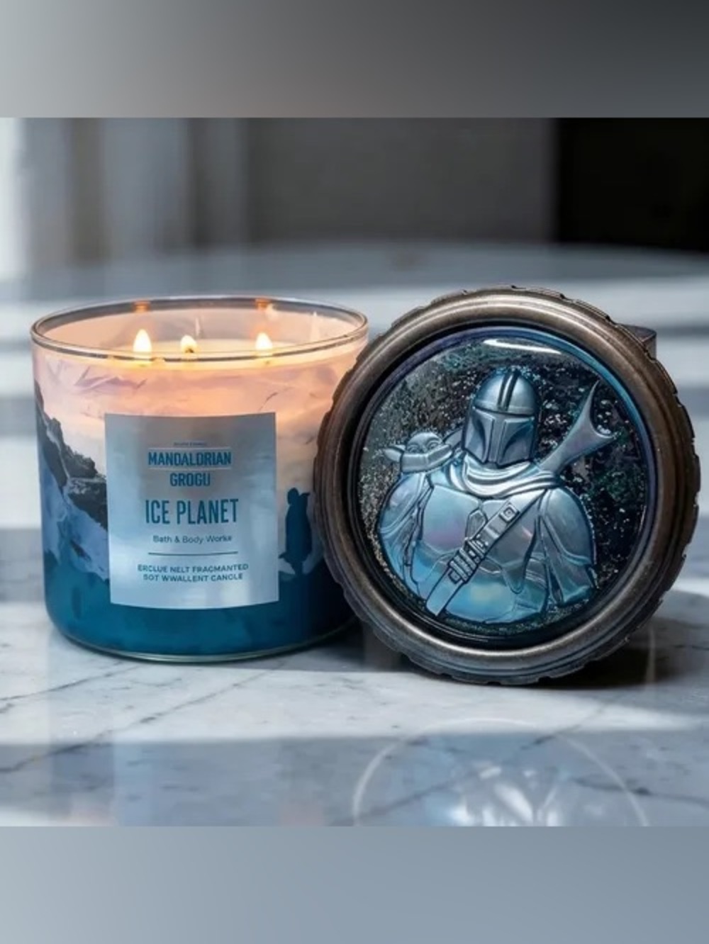 Bath & Body Works Limited Edition Mandalorian & Grogu Ice Planet 3-Wick Candle